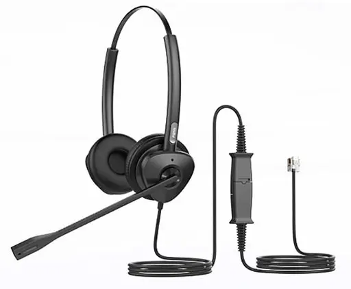 Гарнитура Dual HT302, 1xRJ9, изгибаемый на 260° кронштейн, технология ENC и шумоподавление Fanvil teh0013063 - фото 1