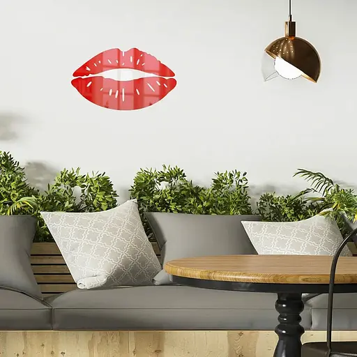 Дзеркальний декор Wall Sticker SW-00002500 декор акриловий самоклеючий Губи 2 шт. червоний - фото 5