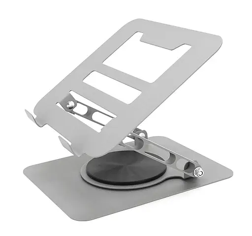 Підставка для ноутбука планшета Voltronic LS-18 Silver складана, поворотна - фото 3
