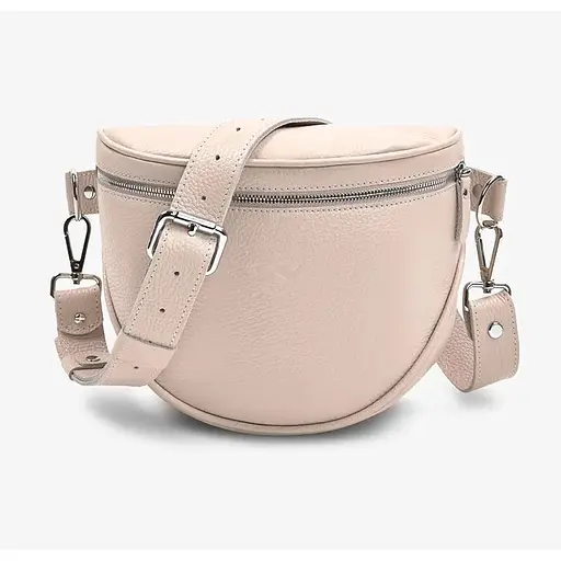 шкіряна сумка поясна-кроссбоді Vacation світло-бежевий флотар - фото 1