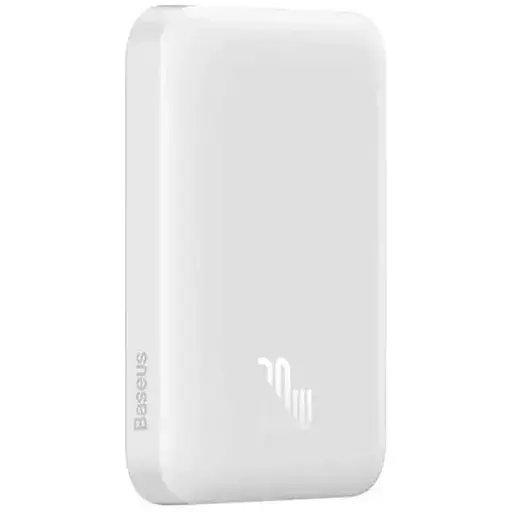 Павербанк BASEUS Magnetic Mini Wireless 1000MH USB-C PD 20W с беспроводной зарядкой Qi 15W Белый - фото 1