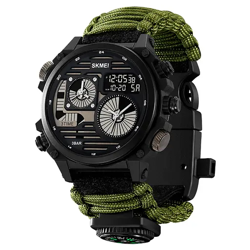 Наручний годинник чоловічий 2202NAG Army Green Skmei acs0030152 - фото 3