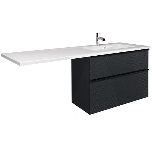 Тумба Мойдодир Rome 80-U Adam 140 R графіт підвісна з крилом над пральною машиною Графіт - фото 1