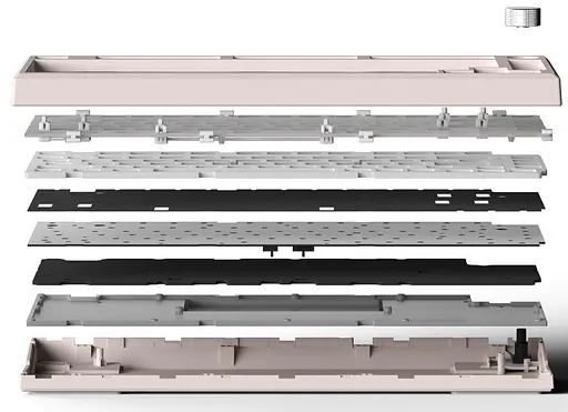 Клавіатура FL ESPORTS DIY-barebone MK750 White Three-Mode (MK750-4247) - фото 6