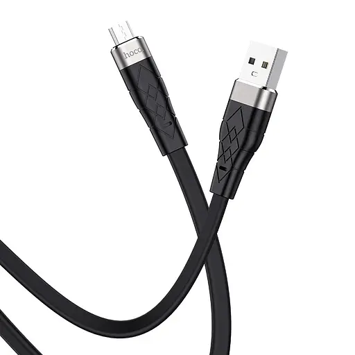 Кабель силиконовый Hoco MicroUSB Angel silicone X53, 1 м черный - фото 1