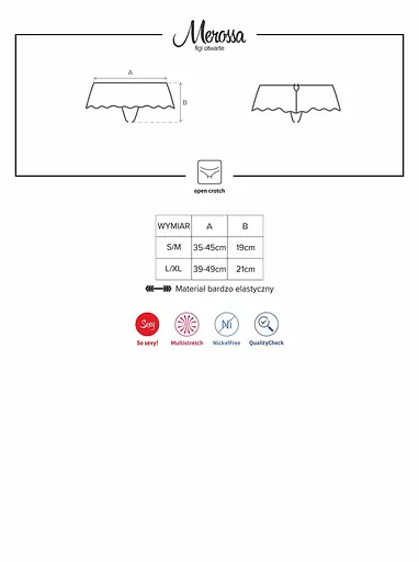 Еротичні трусики Obsessive Merossa otwarte S/M чорний - фото 6
