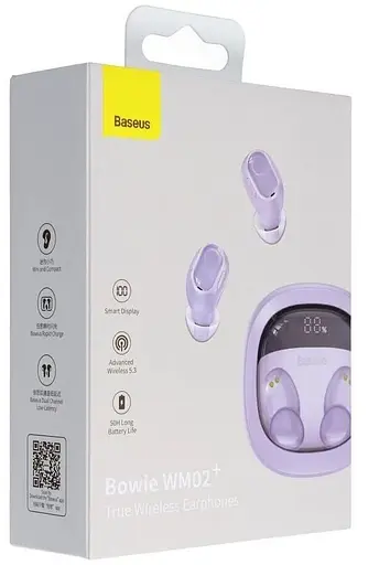 Наушники Baseus TWS Bowie WM02+ TWS purple (NGTW280105) - фото 4
