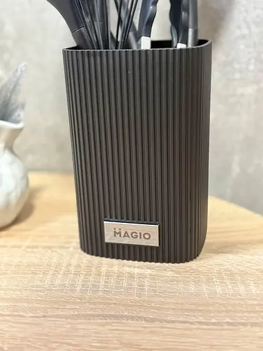 Набір кухонного приладдя Magio MG-1130 із підставкою 8 предметів Чорний - фото 3