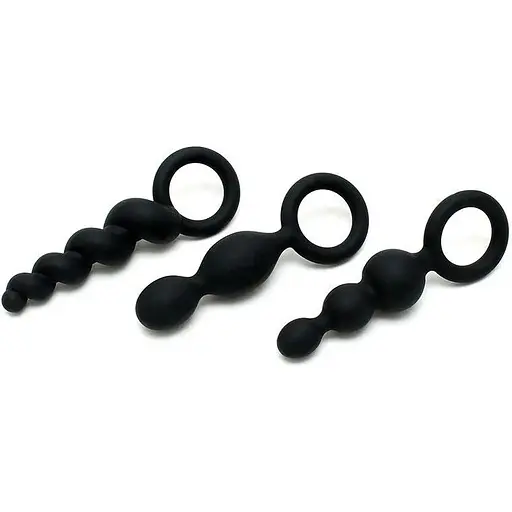 Набір анальних іграшок Satisfyer Plug Black (set of 3) - Booty Call - фото 2