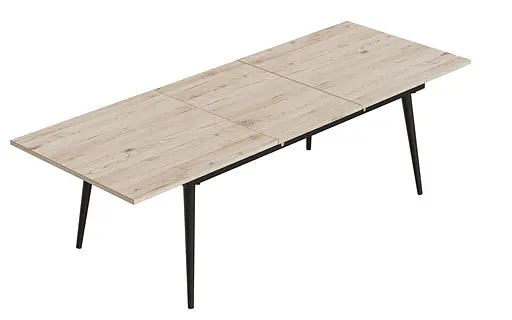 Стіл журнальний трансформер Dandi Small Ferrum-decor 45x120(160)x70 Чорний метал ДСП Дуб Сан-Марино 16 мм (FRD-106798) - фото 4