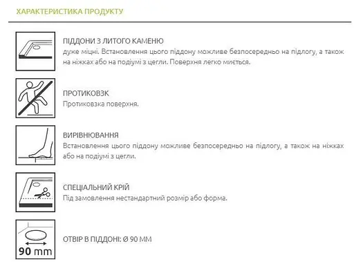 Душовий піддон Radaway Teos F 160x0 чорний HTF16080-54 - фото 2
