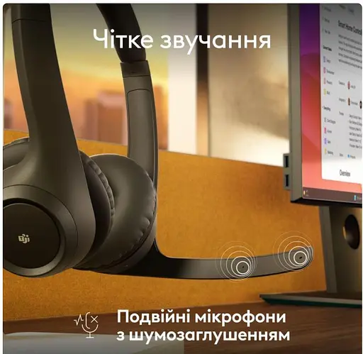 Навушники Logitech Bluetooth гарнітура бездротова стерео Zone 305 for Business Wireless UC чорна (981-001453) - фото 10