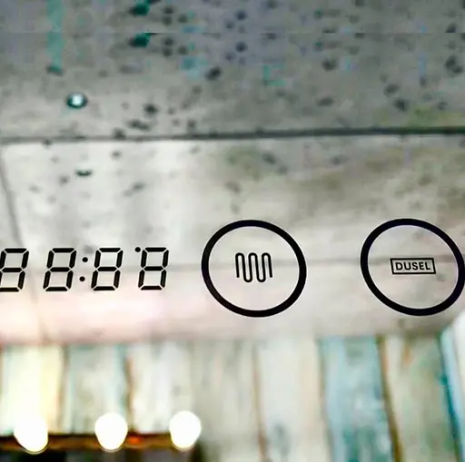 Дзеркало Dusel DE-M3021 80x65 з годинником, Білий - фото 2