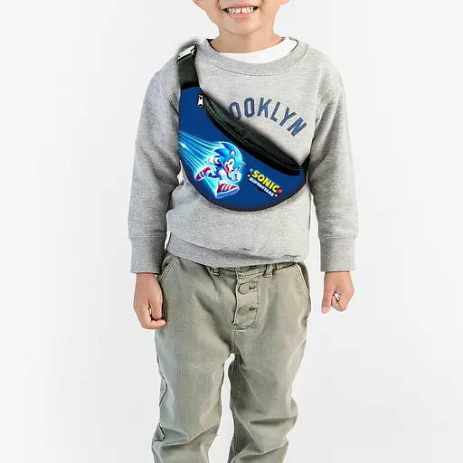 Набір дитячий Супер Сонік рюкзак рюкзак 36х27см сумка-бананка, кружка з принтом для хлопчика (01591) - фото 3