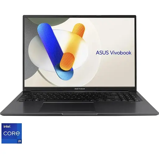Ноутбук ASUS Vivobook 16 X1605VA з процесором Intel Core i9-13900H pana la 5.4 GHz, 16'', WUXGA, IPS, 32GB DDR4 RAM, 1TB SSD, Intel Iris X графікою, No OS, Indie чорний