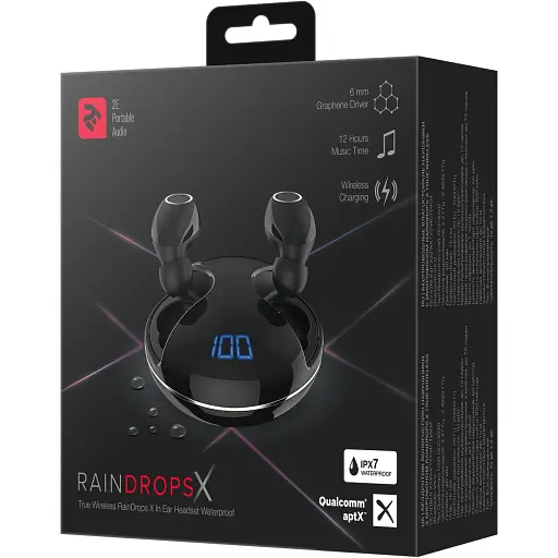 Наушники 2E RainDrops X True Wireless Waterproof Mic Black - фото 7