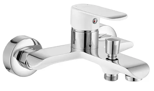 Змішувач для ванни Rea Bloom настінний з виливом білий/хром REA-B9918 Білий - фото 2