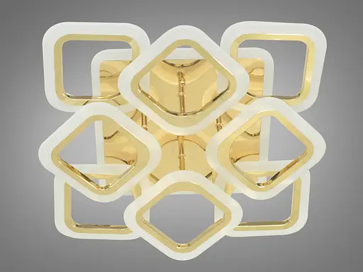 Светодиодная люстра Смарт светильник с пультом, 110Вт, золото. - фото 4