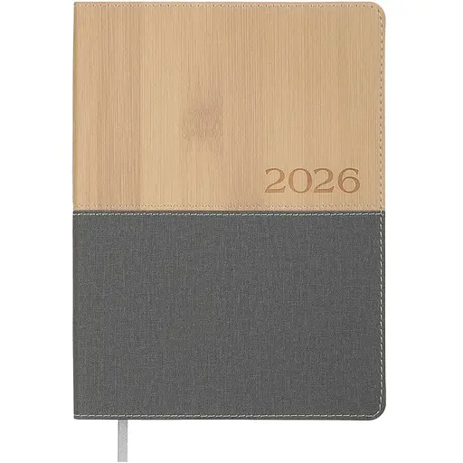 Щоденник датований Buromax Coral 2026 A5 штучна шкіра сірий (BM.21155-09)