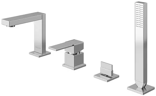 Смеситель для ванны Kohlman Excelent хром на борт ванны QB243H Хром - фото 1