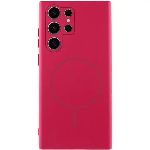 Чохол Lakshmi Silicone Cover Full Camera (AA) with MagFit для Samsung Galaxy S24 Ultra Червоний / Rose Red