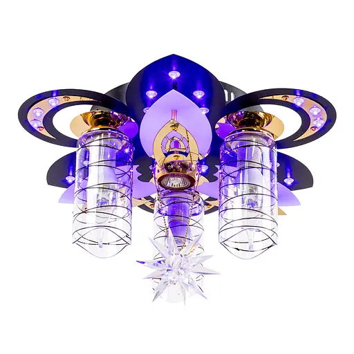 Люстра "космос" на 4 лампочки с подсветкой VALESO V 70057-3 1А-400 - фото 4