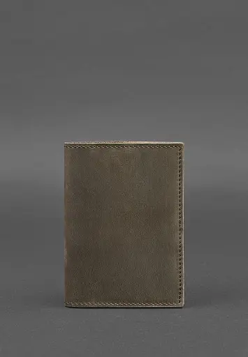 Кожаная обложка для паспорта и военного билета 1.2 темно-коричневая - фото 2