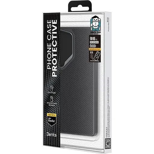 Чехол Benks ArmorPro Kevlar Case 600D/1500D Magnetic для Samsung Galaxy S25 Ultra Black (6948005949198) [141727] - фото 14