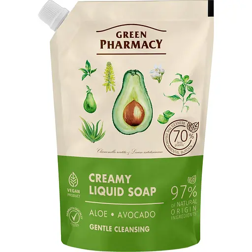 Рідке мило Зелена Аптека Алое та авокадо запасний блок 460 мл