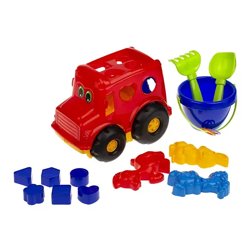 Сортер-автобус "Бусик" №3 Colorplast 0268 Красный