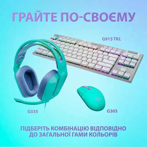 Комп'ютерна гарнітура Logitech G335 Wired Gaming Mint (981-001024) - фото 8