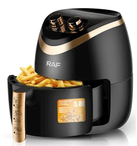 Аэро фритюрница RAF Air Fryer R.5234 сенсорная безмасляная воздушная 1500 Вт 5.8л аэрогриль Черная - фото 2