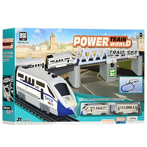 Железная дорога 2184, длина пути 282 см, со светом, с вагоном, с элементами ландшафта - фото 3