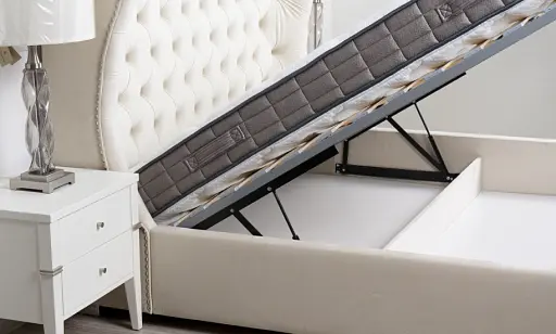 Ліжко 1,6 Легасі з підйомним механізмом бежеве  - фото 11