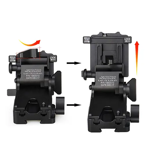 Универсальное NVG крепление c HORN и DOVETAIL интерфейсами для ПНВ PVS-7/14/15/18/21/31 Norotos CL24-0237, черный (100980) - фото 7
