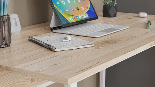 Комп'ютерний стіл Ferrum-decor Коді 75x140x70 білий ДСП Дуб Артізан 16мм (FRD-101234) - фото 3