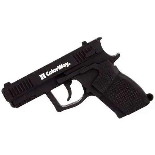 Флеш накопитель USB 64Gb ColorWay "Pistol" черный USB 3.0 (CW-USBPL64) - фото 1