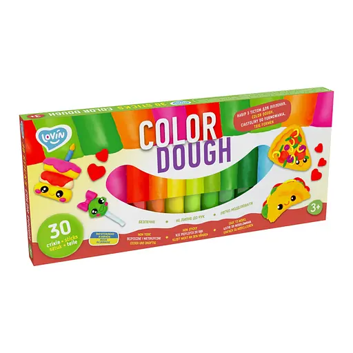 Набір для ліплення з тістом Color Dough 41205, 30 стиків