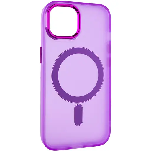 Чехол Epik TPU+PC Lily with MagSafe для Apple iPhone 15, 6.1 Purple - фото 2