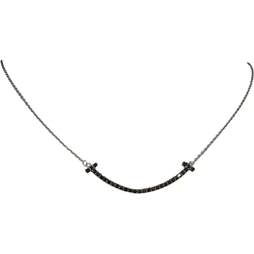 Серебряное колье Qvaliz с фианитами. 908-01011 Черный