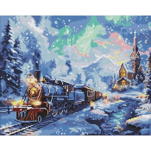 Алмазна мозаїка Святковий потяг AMO8102, 40х50 см