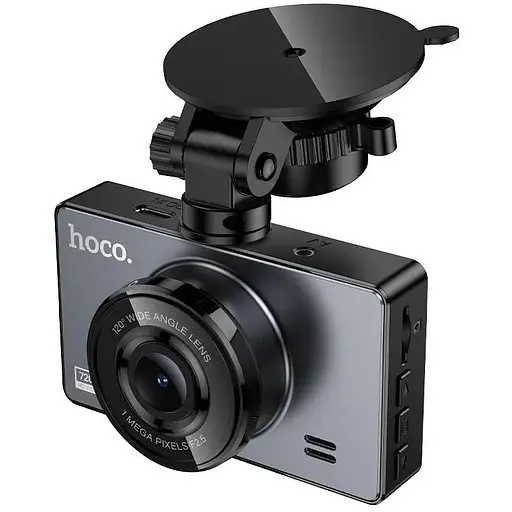 Видеорегистратор Hoco DV14 3-inch screen display driving recorder(720P) Серый - фото 1