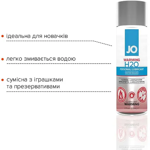 Зігрівальна змазка на водній основі System JO H2O Warming (60 мл) - фото 3