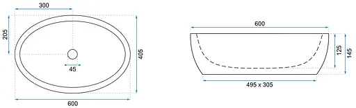 Умивальник Rea Meryl black/gold накладний REA-U8811, Чорний - фото 5