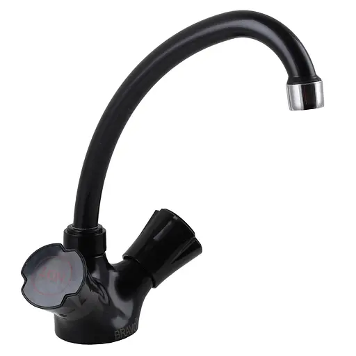 Змішувач для кухні Bravo B2-11-203 термостійкий ABS пластик чорний матовий - фото 4