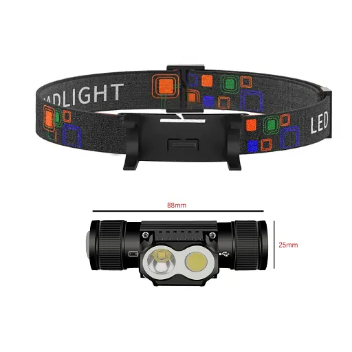 Фонарь налобный аккумуляторный PL-101L 5840 Type-C 1х18650 красный свет (6 режимов) - фото 3