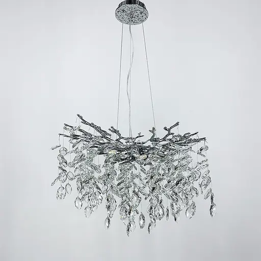Изысканная серебряная люстра DIAMINA с хрустальными камнями Ст. 33007 CH | Line F - фото 2