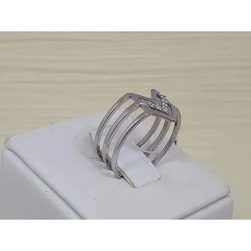 Срібна незамкнена каблучка Імперія золота. КВ1449С 16,5 - фото 2