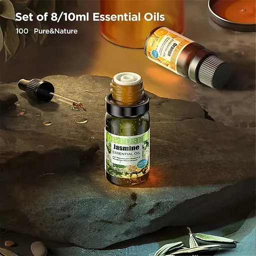 Диффузор эфирных масел Huinnethrey 500 мл с подарочным набором из 8 лучших масел - фото 6