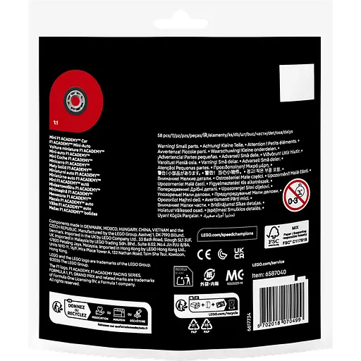 Конструктор LEGO Speed ​​Champions Мини-машина F1 ACADEMY 58 деталей (30734) - фото 3